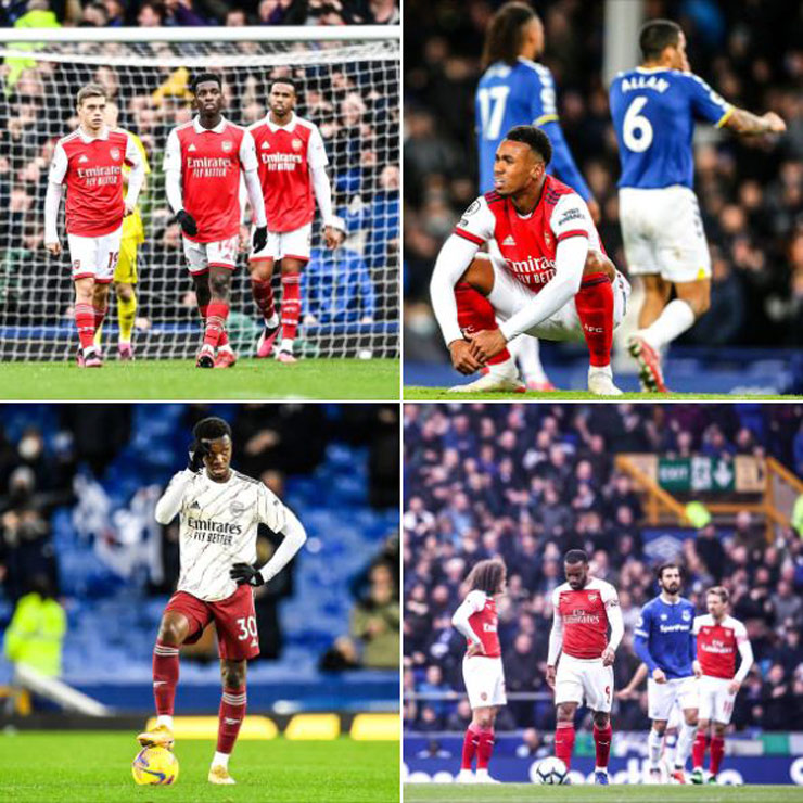 5 lần gần nhất làm khách của Everton, Arsenal đều không thắng