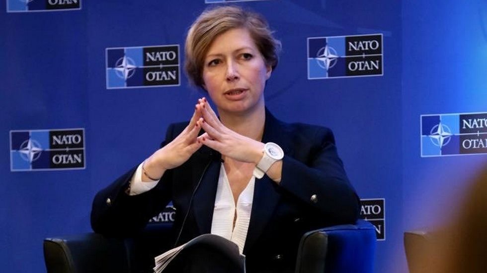 Phát ngôn viên Bộ Ngoại giao Pháp Anne-Claire Legendre nói rằng "việc Ukraine xin gia nhập NATO không nằm trong chương trình nghị sự của khối lúc này". Ảnh: Twitter