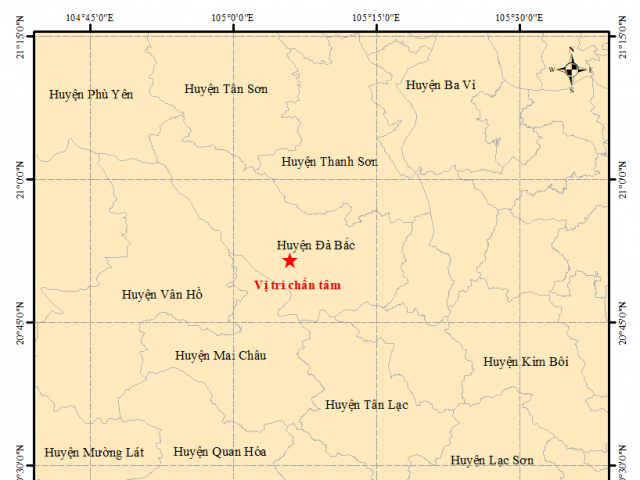Đà Bắc, Hòa Bình lại chao đảo vì động đất lên đến 4 độ richter