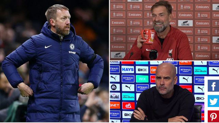 HLV Graham Potter (Chelsea) phản pháo những lời mỉa mai của 2 đồng nghiệp Jurgen Klopp và Pep Guardiola