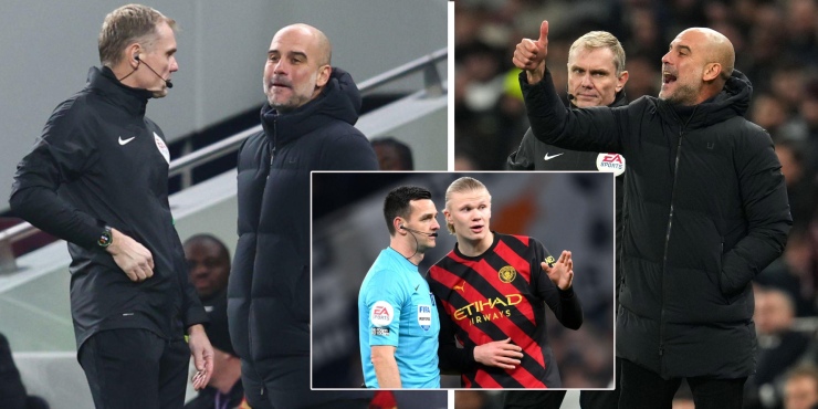 Pep Guardiola tức giận với trọng tài&nbsp;Andy Madley vì những quyết định khó hiểu