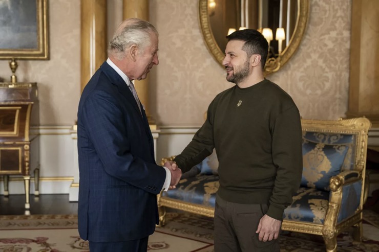 Ông Zelensky gặp vua Anh Charles III tại Điện Buckingham.