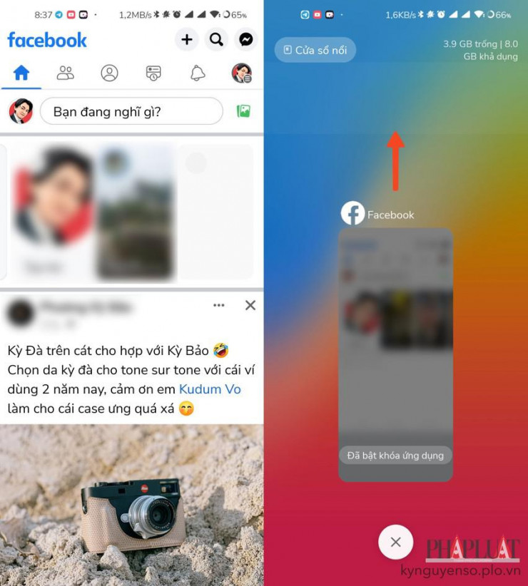 Khởi động lại ứng dụng Facebook. Ảnh: MINH HOÀNG