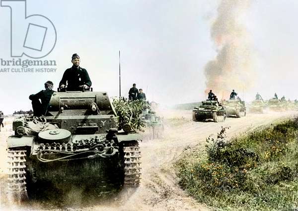 Đoàn xe tăng Đức quốc xã tiến vào lãnh thổ Liên Xô năm 1941. Ảnh: Bridgeman Images