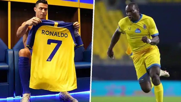 Ronaldo đã nỗ lực giữ chân Aboubakar nhưng bất thành