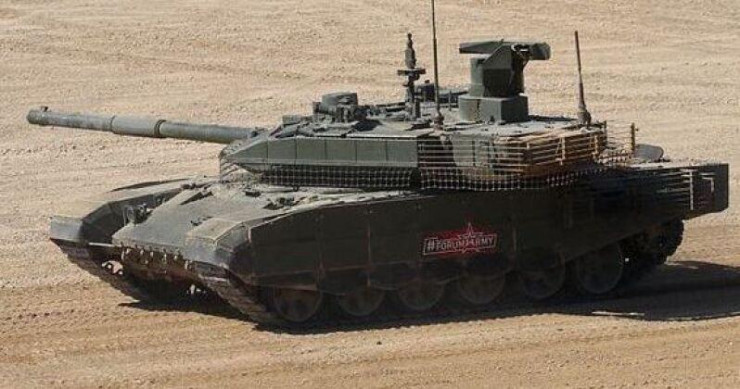 Xe tăng T-90M của Nga với lớp giáp lưới ở phần dưới tháp pháo. Ảnh: The EurAsian Times