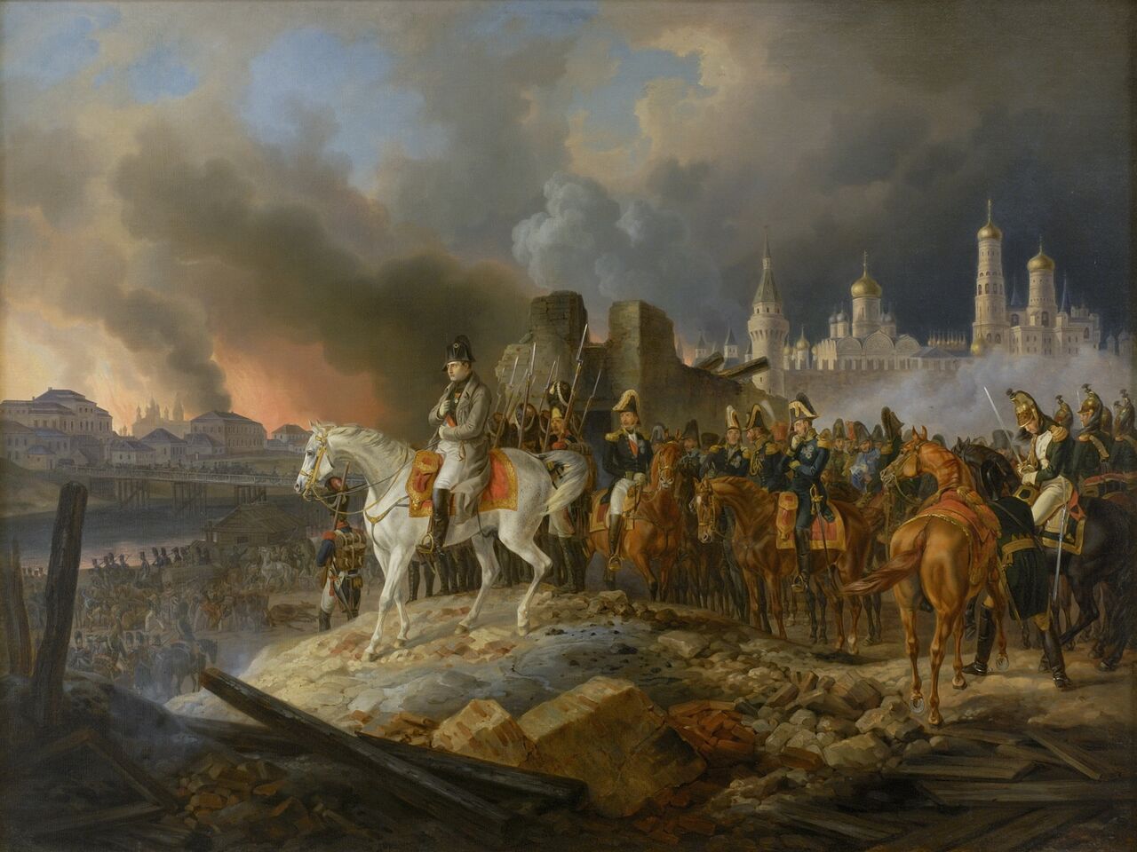 Napoleon dẫn quân vào Moscow (ảnh: History)