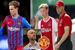 MU đấu Barca: HLV Ten Hag xem giò De Jong, chờ đón siêu sao vào mùa hè