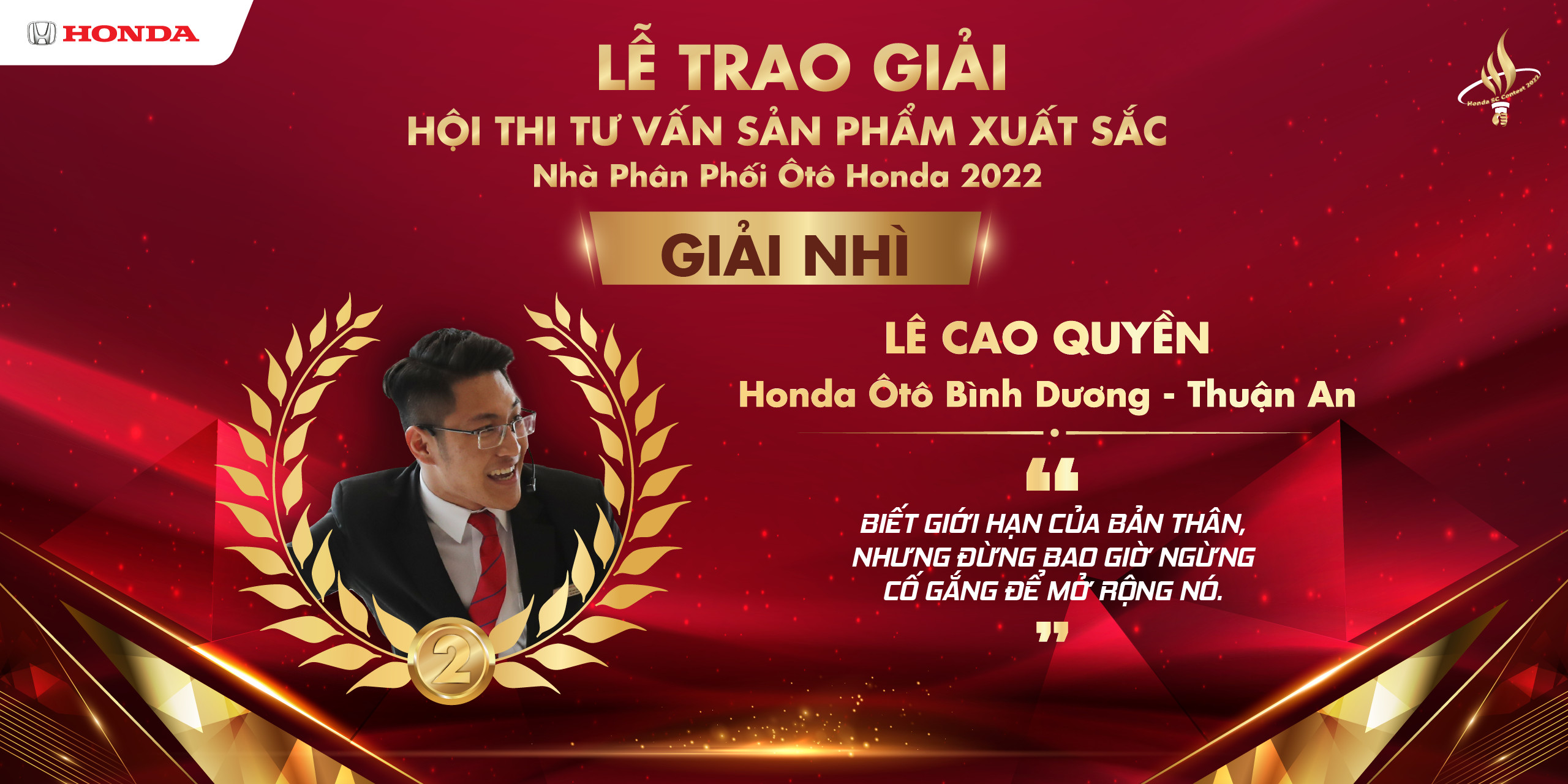 Giải Nhì: Lê Cao Quyền - Honda Ô tô Bình Dương - Thuận An