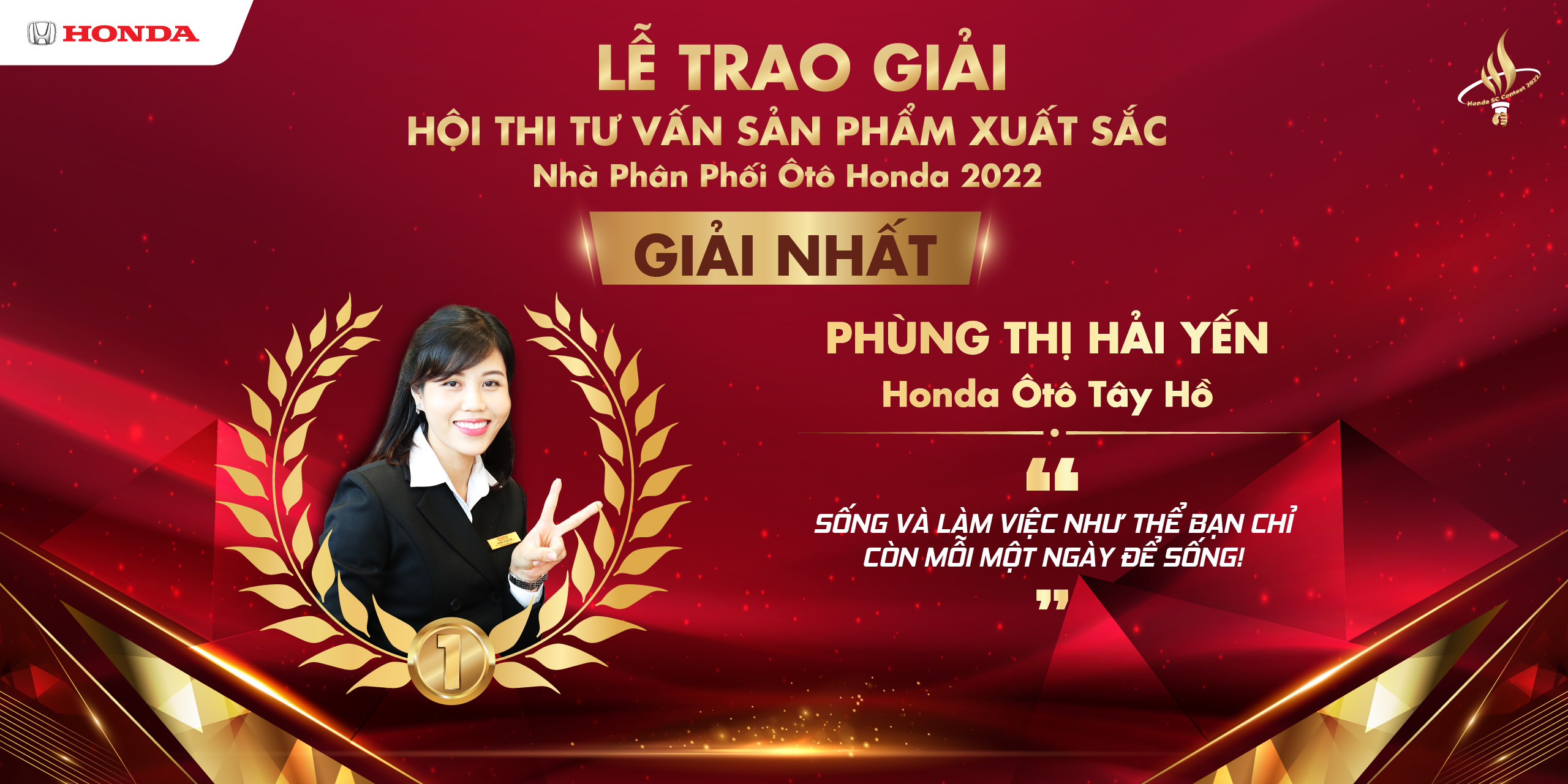 Giải Nhất: Phùng Thị Hải Yến - Honda Ô tô Tây Hồ