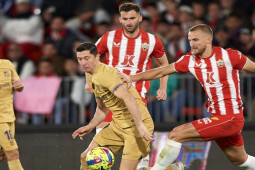 Video bóng đá Almeria - Barcelona: Luis Suarez kiến tạo, cú sốc đau đớn (La Liga)