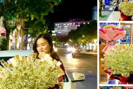 Chủ nhân món quà "khủng" dịp 8/3: Bó hoa gắn 100 cây vàng giá 7 tỉ đại gia U50 tặng vợ từng gây tranh cãi
