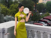 Thời trang - &quot;Tiên nữ Đắk Nia&quot; mặc váy sườn xám khoét ngực, hở bụng “thoáng mát”