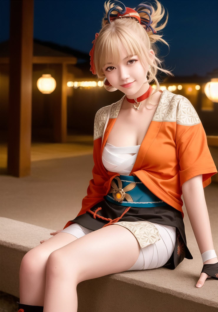 "Đổ gục" trước hình hình họa cosplay Yoimiya game Genshin Impact được vẽ vị AI - 3