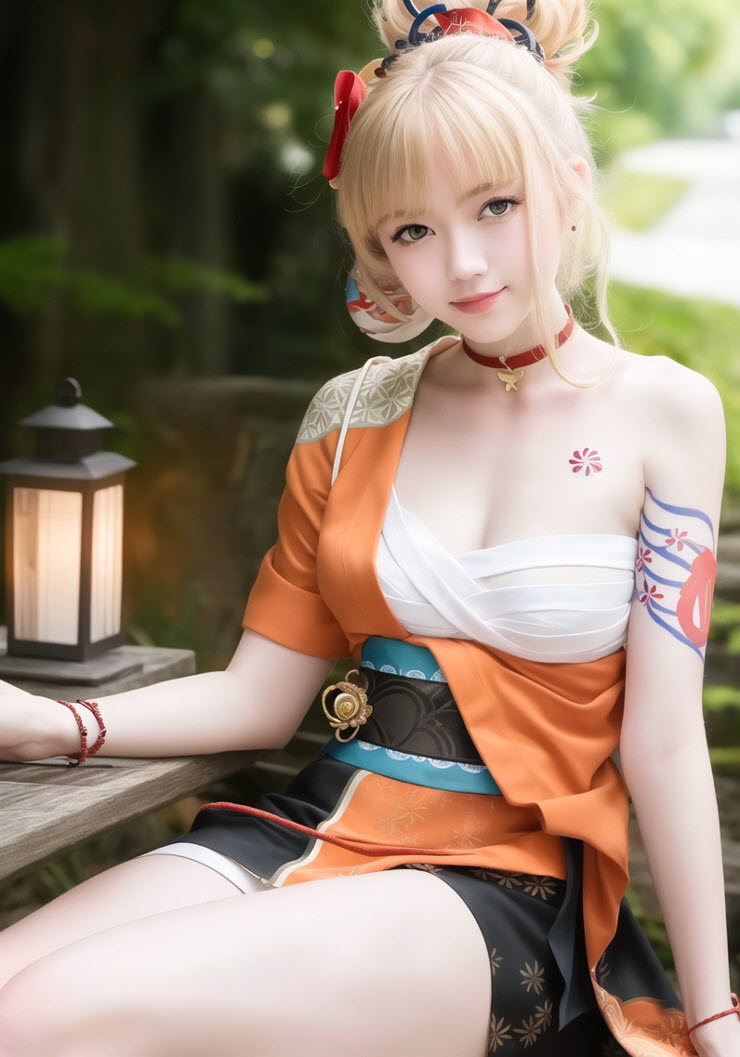 "Đổ gục" trước hình hình họa cosplay Yoimiya game Genshin Impact được vẽ vị AI - 5