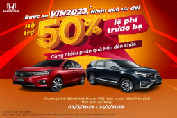 Hỗ trợ 50% lệ phí trước bạ cho khách hàng mua xe Honda CR-V, City VIN2023 trong tháng 3/2023