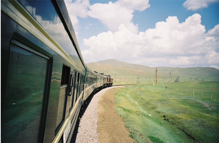 Du lịch trên tuyến đường sắt xuyên Siberia.
