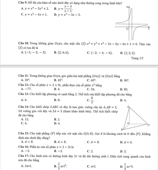 Bộ GD&ĐT công bố đề Toán minh họa: Lưu ý những gì, cách nào để đạt điểm cao? - 2