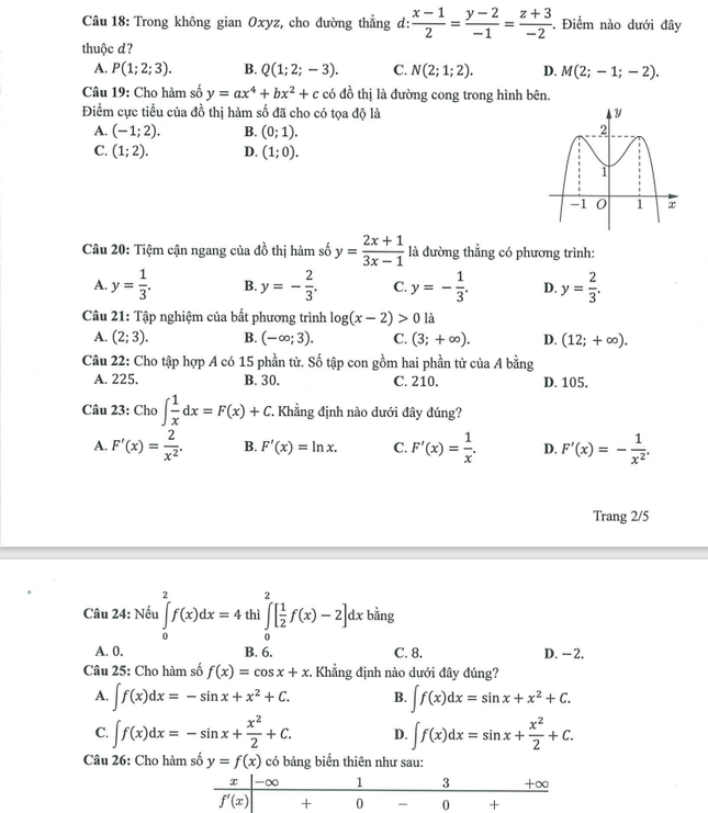 Bộ GD&ĐT công bố đề Toán minh họa: Lưu ý những gì, cách nào để đạt điểm cao? - 3