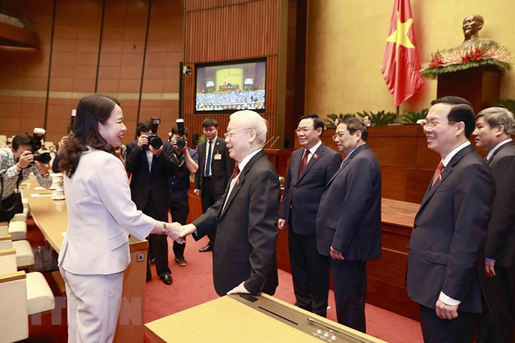 Tổng Bí thư Nguyễn Phú Trọng và các lãnh đạo Đảng, Nhà nước, đại biểu Quốc hội dự kỳ họp
