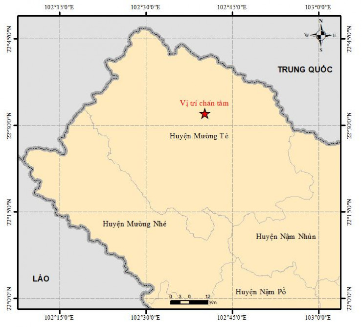 Động đất 4.4 độ ở Lai Châu gây rung lắc mạnh - 1