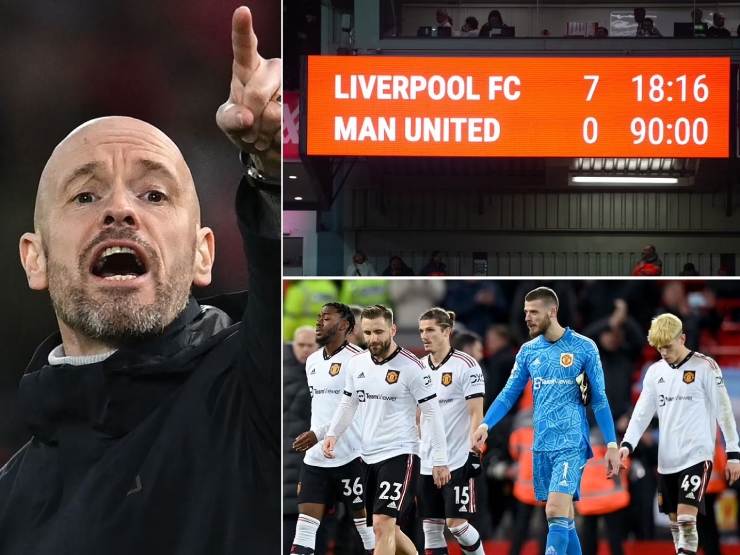 Ten Hag mắng xối xả các cầu thủ MU trong phòng thay đồ sau trận thua Liverpool