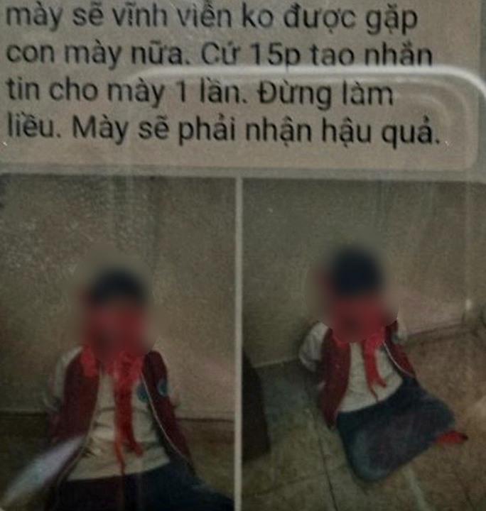 Đông gửi hình ảnh con gái bị trói, bịt mắt, bịt miệng cho... chính mình kèm tin nhắn tống tiền.