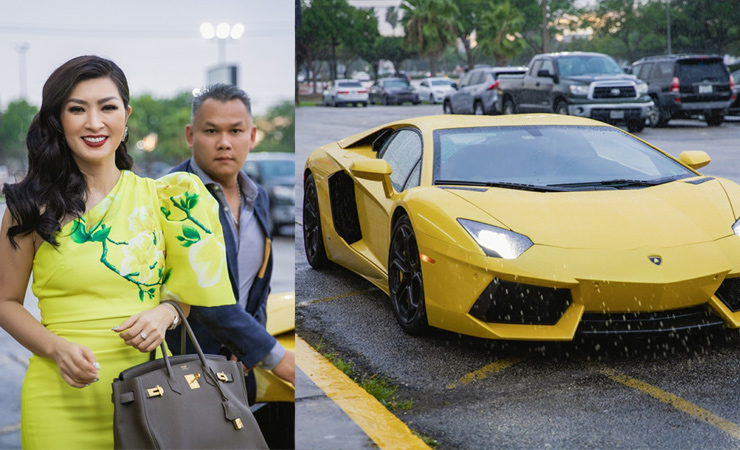 Trước đó, cô cũng gây chú ý khi lái Lamborghini 500.000 USD đi sự kiện ở Mỹ.
