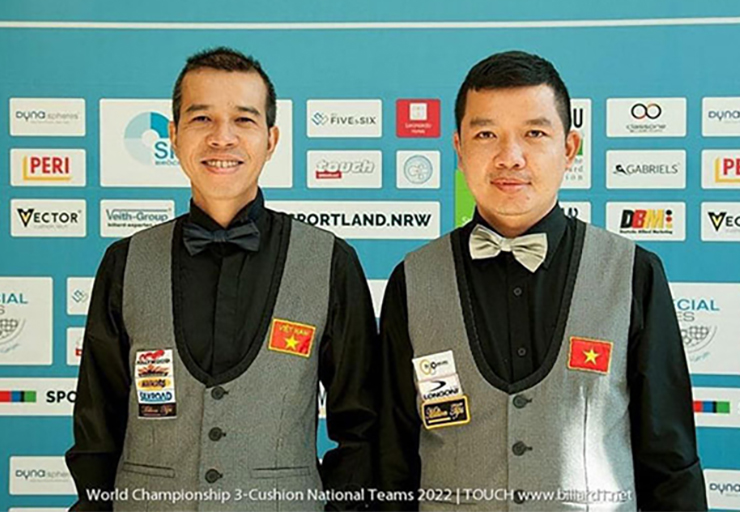 Tuyển bi-a carom 3 băng Việt Nam giành vé vào tứ kết giải đồng đội thế giới