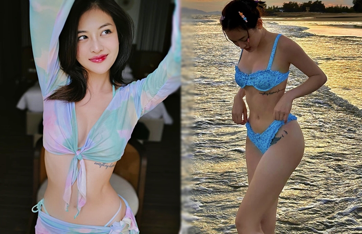 Người đẹp Hà thành diện bikini,&nbsp;khoe trọn vóc dáng "vạn người mê".
