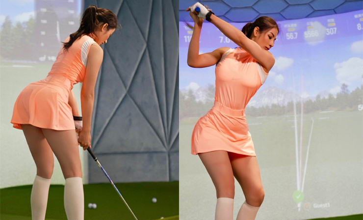Người đẹp tập nhiều môn để xây dựng vóc dáng trong đó có golf.
