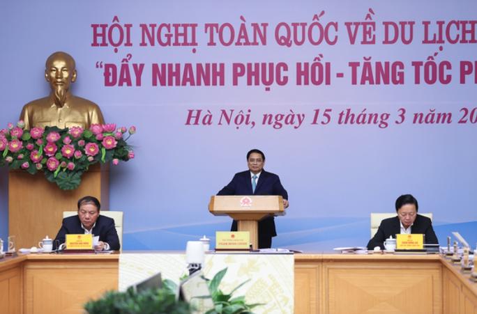 Thủ tướng Phạm Minh Chính chủ trì hội nghị trực tuyến toàn quốc về du lịch năm 2023. Ảnh: Chính phủ