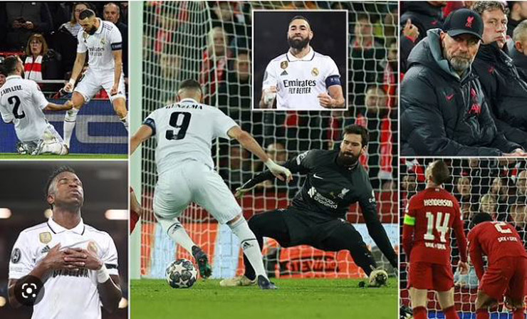 Real Madrid thắng ngược Liverpool 5-2 đầy ấn tượng ở trận lượt đi vòng 1/8 Champions League năm nay