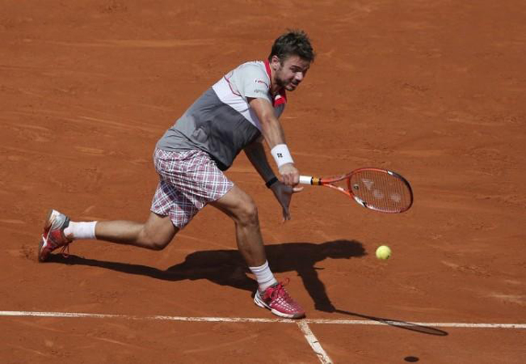 Stan Wawrinka đánh trái một tay đầy uy lực