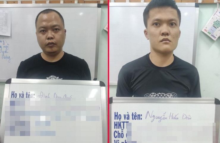 Giáp và Dân sau đó đã bị Đội CSHS, Công an quận Gò Vấp truy xét bắt giữ. Ảnh: CA
