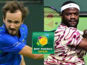 Thể thao - Video tennis Medvedev - Tiafoe: Đối thủ lỳ lợm, bản lĩnh &quot;đấu súng&quot; (Bán kết Indian Wells)