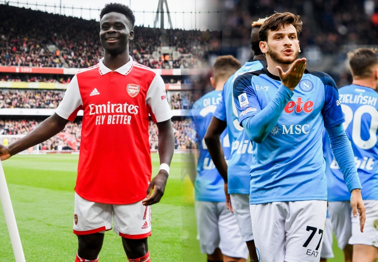 Saka, Kvaratskhelia giúp Arsenal và Napoli bay cao ở&nbsp;giải vô địch quốc gia