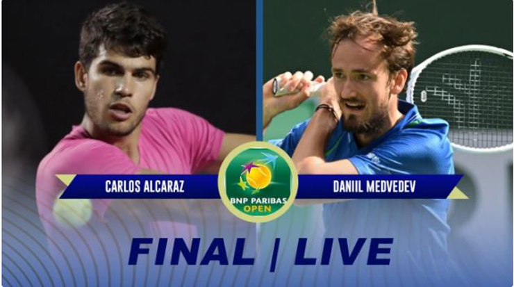 Carlos Alcaraz (trái) hay Daniil Medvedev sẽ thành tân vương của Indian Wells Masters?