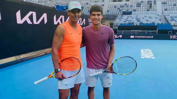 Rafael Nadal và người đàn em đồng hương Carlos Alcaraz