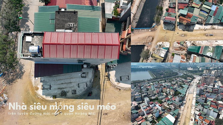 Hình ảnh nhà "siêu mỏng" "siêu méo" tái xuất ở Hà Nội

