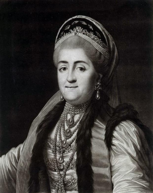 Nữ hoàng Ekaterina II. Tranh của họa sỹ Dickinson William