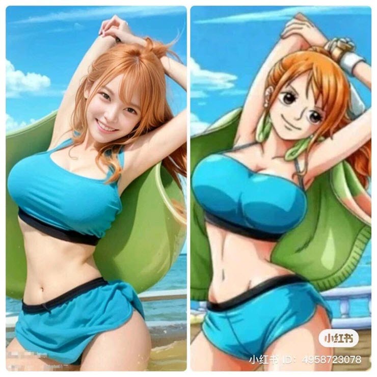 AI vẽ các nhân vật nữ trong One Piece đỉnh cỡ nào? - 2