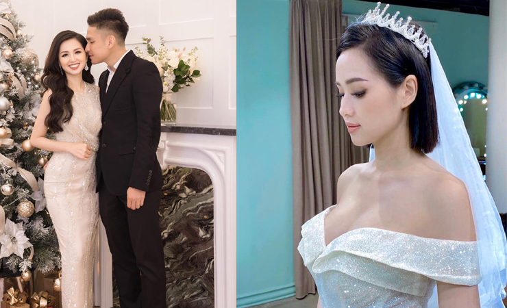 Phải tới 5 năm sau đám cưới, Tâm Tít mới hé lộ ảnh cưới xinh đẹp (ảnh phải).

