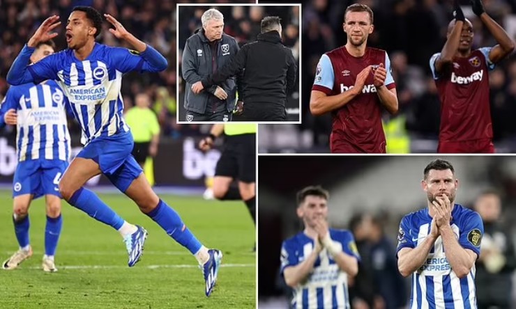 Brighton chiếm vị trí thứ 7 của MU sau trận hòa West Ham