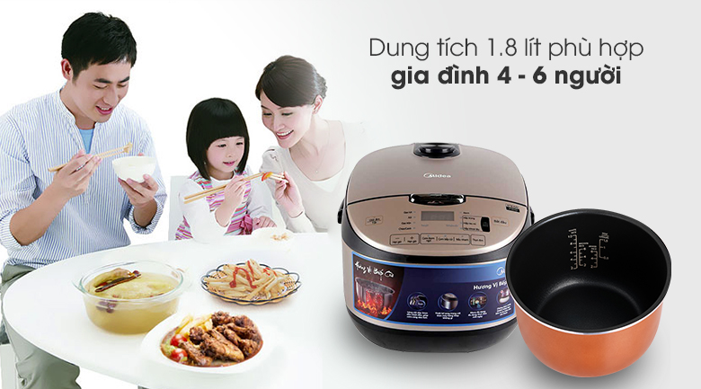 Đánh giá nồi cơm điện tử Midea 1.8 lít MB-FS5021 - hiệu suất vượt trội cho gia đình - 2