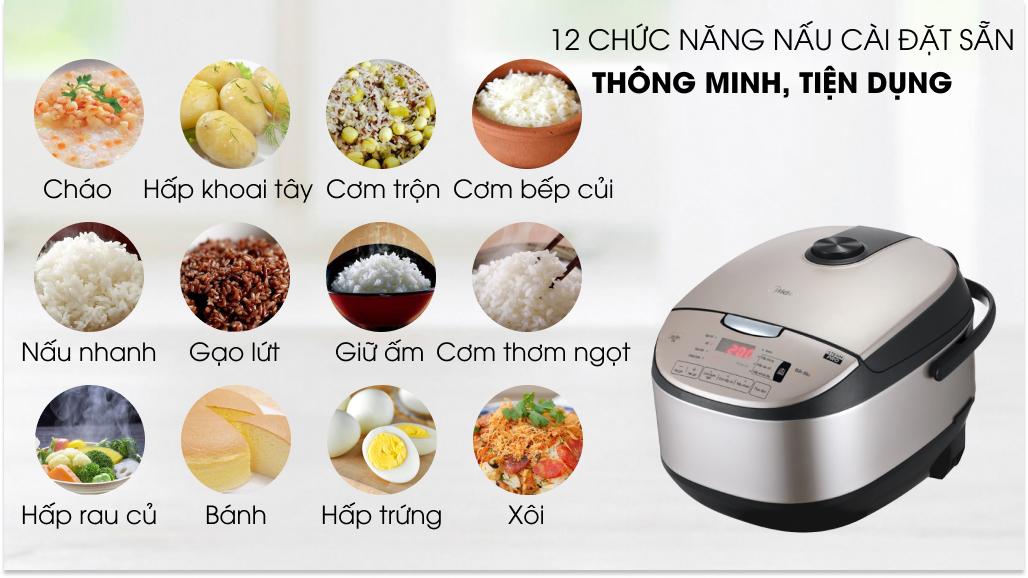 Đánh giá nồi cơm điện tử Midea 1.8 lít MB-FS5021 - hiệu suất vượt trội cho gia đình - 3