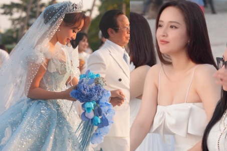 Tiệc cưới ngoài bãi biển của Vân Hugo: Mai Phương Thúy diện váy trễ nải, 200 khách mời tới dự