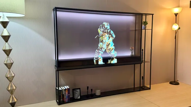 TV LG Signature OLED T có thể dễ dàng trưng bày tại phòng khách gia đình.