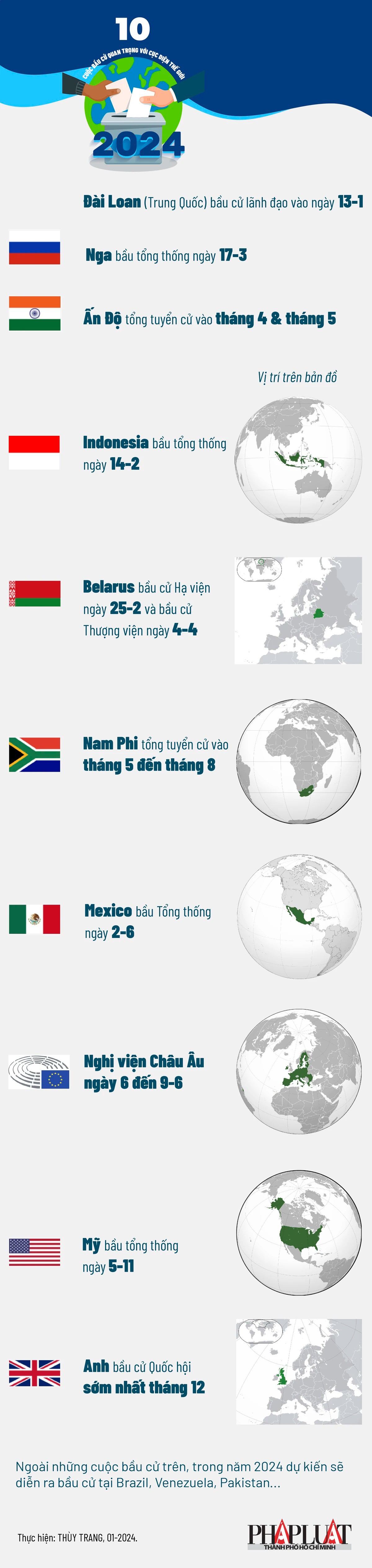 Infographic: 10 cuộc bầu cử quan trọng năm 2024 tác động cục diện thế giới - 1