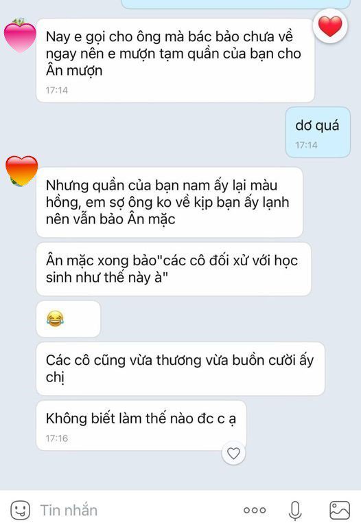 Được cô giáo mượn quần của bạn thay cho, bé trai lớp 1 nói một câu khiến cô đứng hình, lập tức nhắn tin cho mẹ - 2